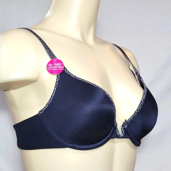 34B Lily Of France 2177200 Extreme U-Plunge UW Bra Black NWT - Picture 2 of 9